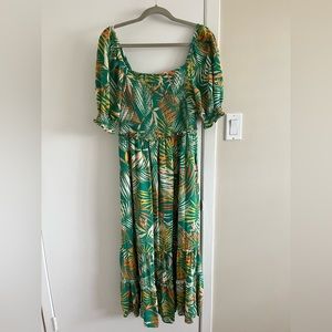 Betsey Johnson Tropical Print Maxi Dress
